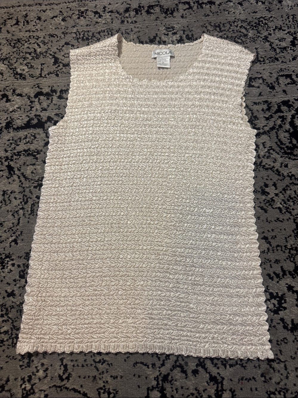 Nicola Sleeveless Knit Tank Top in Cream